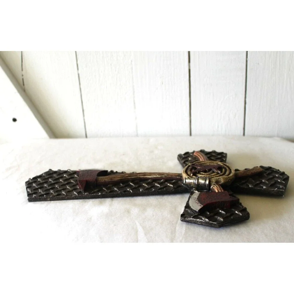 Wall Cross Axe Firefighter Hose Resin 11.25 X 7